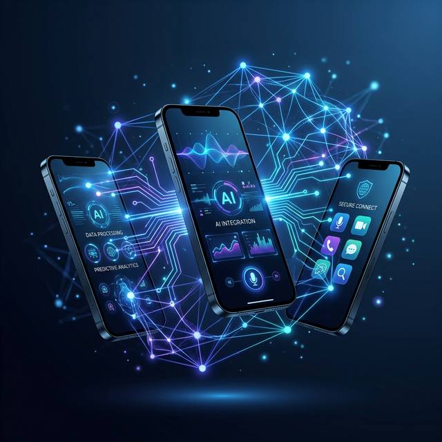 AI Mobile App Integration visualization